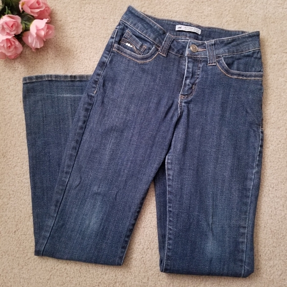 Lee Dark Wash Slender Waist Sequin Bootcut Jeans - Picture 1 of 14